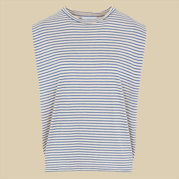 BY BAR - Ecru-Blauwe Diede Small Stripe top