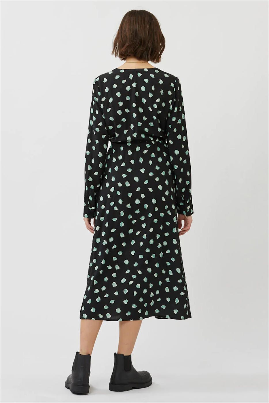 Minimum - Zwart-groene Niola jurk