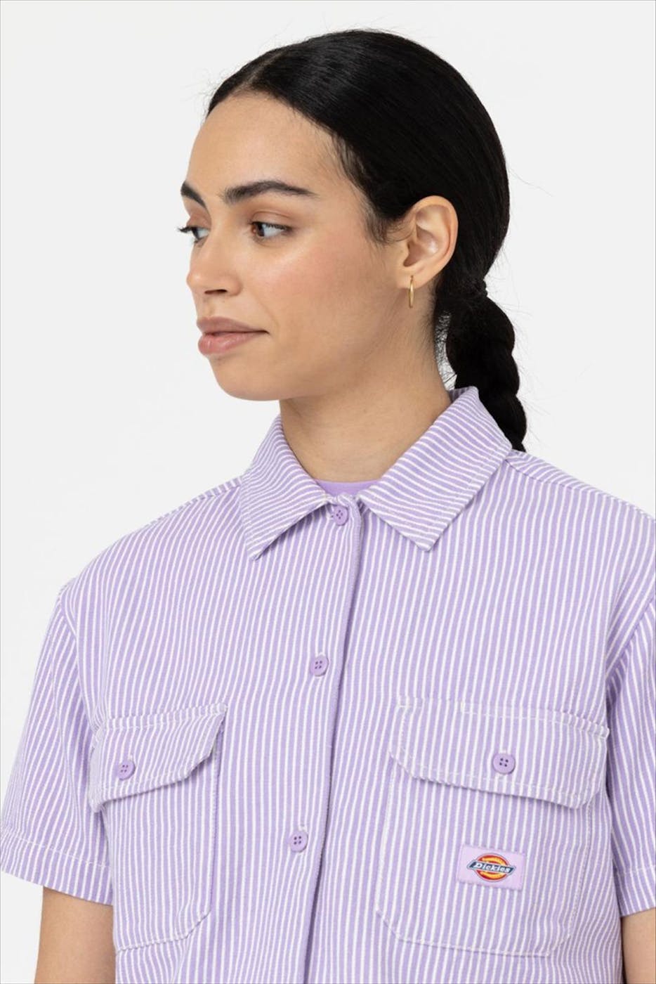Dickies - Paarse Hickory blouse