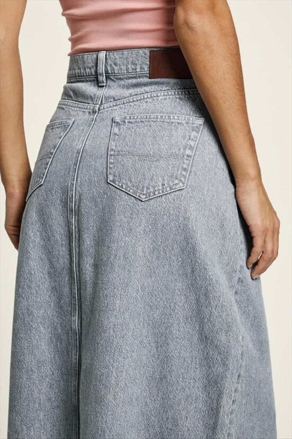 Pepe Jeans London - Grijze Maxi jeansrok