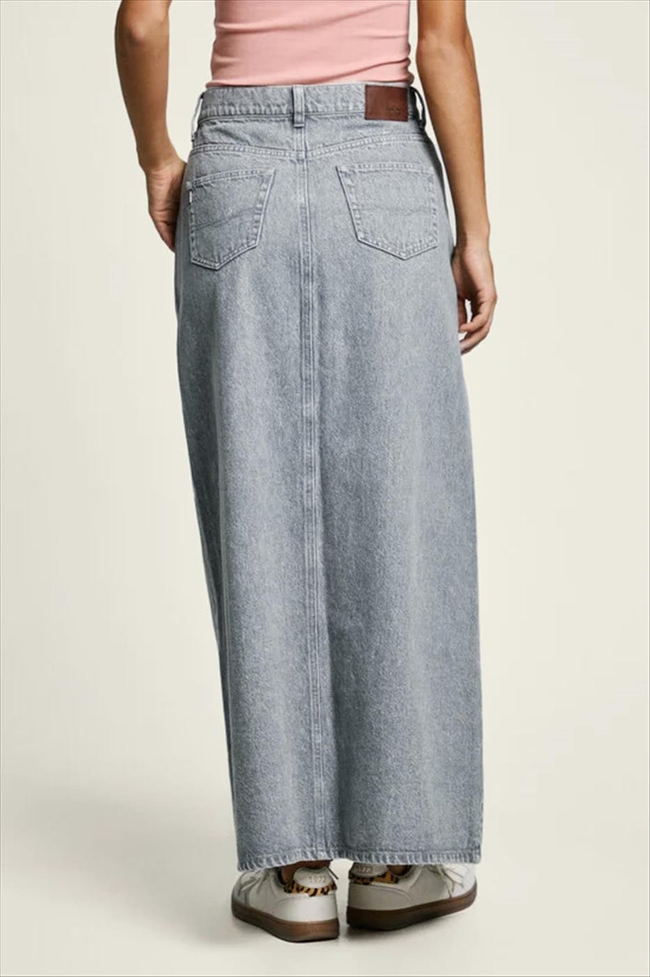 Pepe Jeans London - Grijze Maxi jeansrok