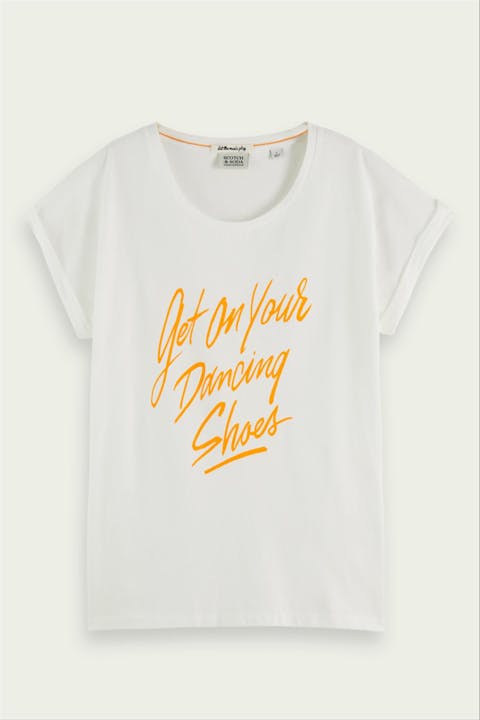 Scotch & Soda - Witte Get On Your Dancing Shoes t-shirt