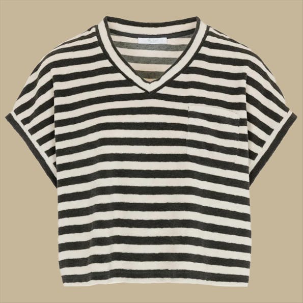 BY BAR - Ecru-Zwarte Tammie Stripe T-shirt