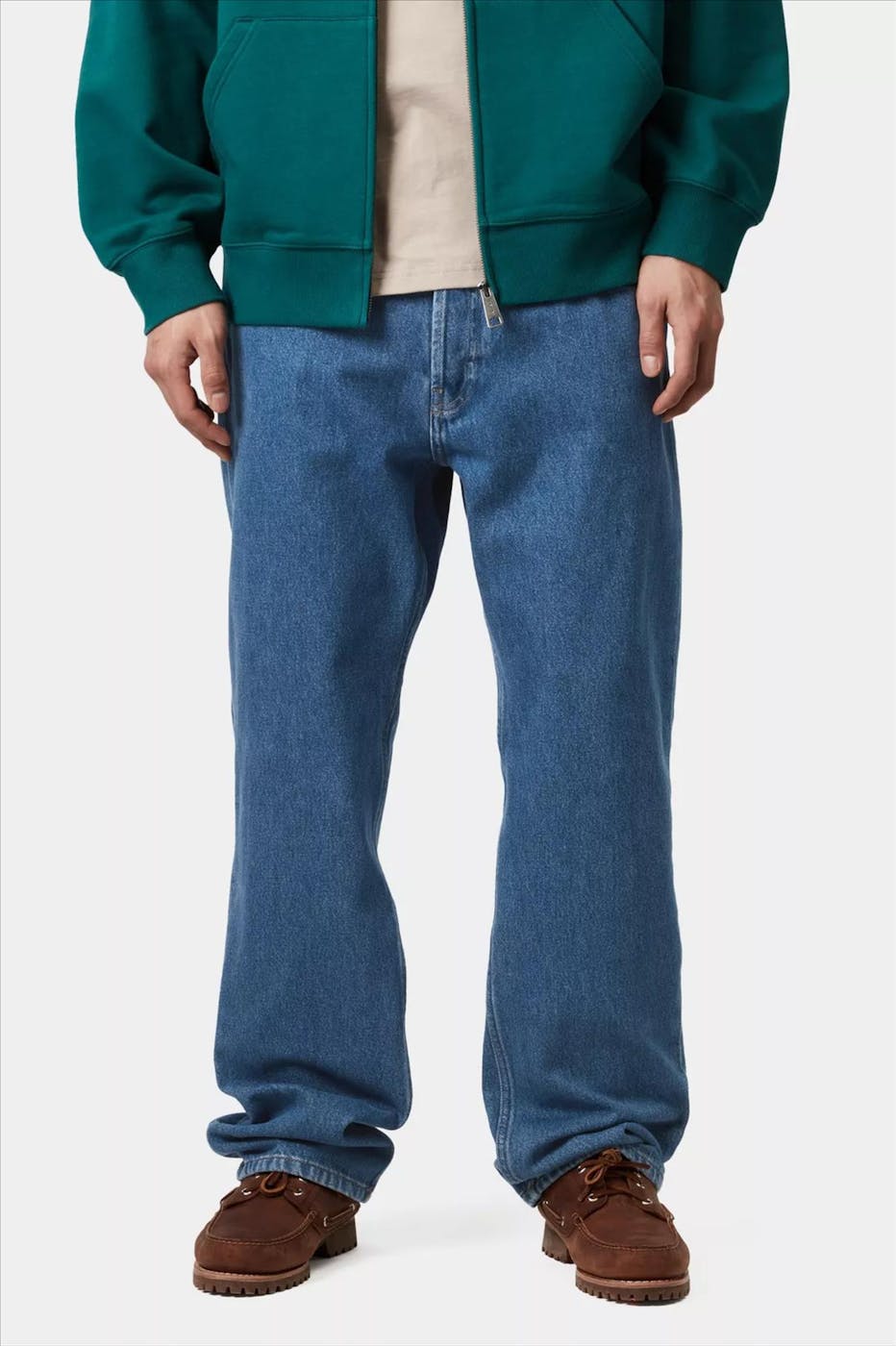 Carhartt WIP - Middenblauwe Nolan relaxed straight jeans