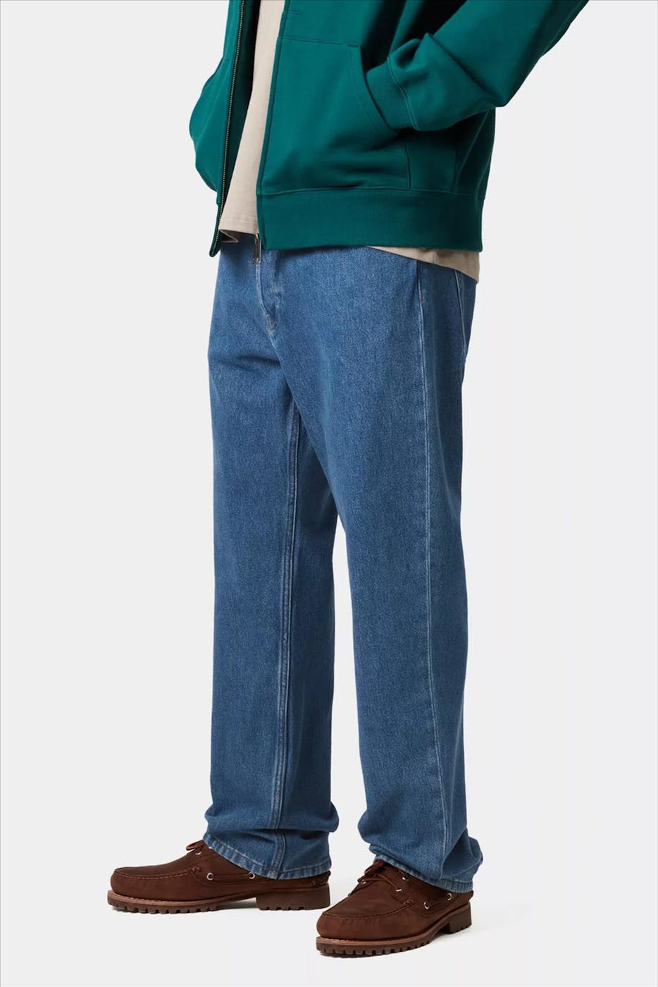 Carhartt WIP - Middenblauwe Nolan relaxed straight jeans