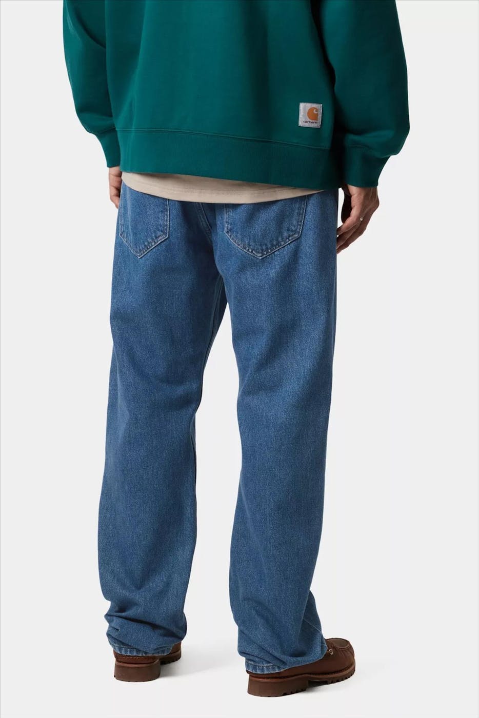Carhartt WIP - Middenblauwe Nolan relaxed straight jeans