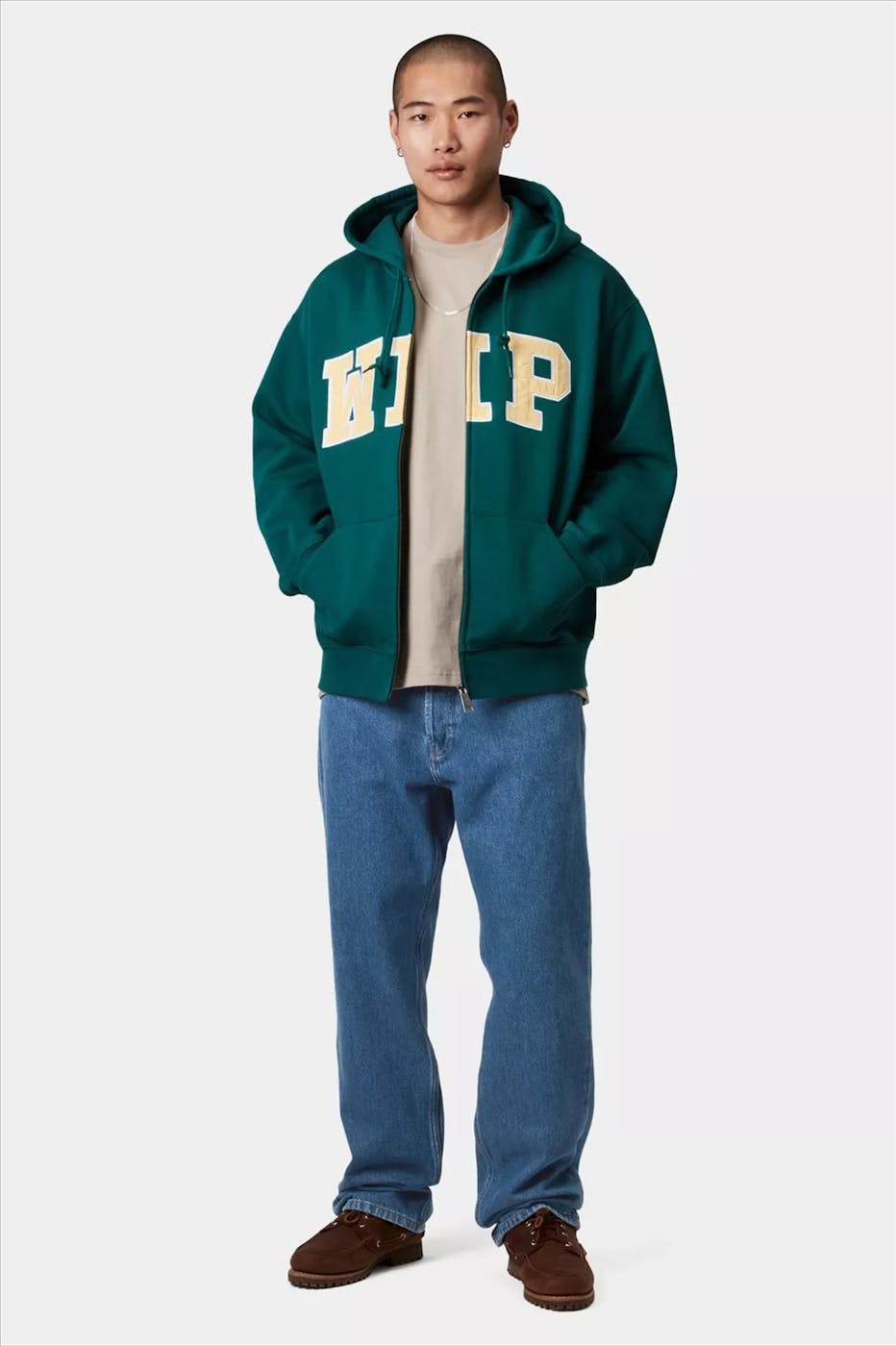 Carhartt WIP - Middenblauwe Nolan relaxed straight jeans