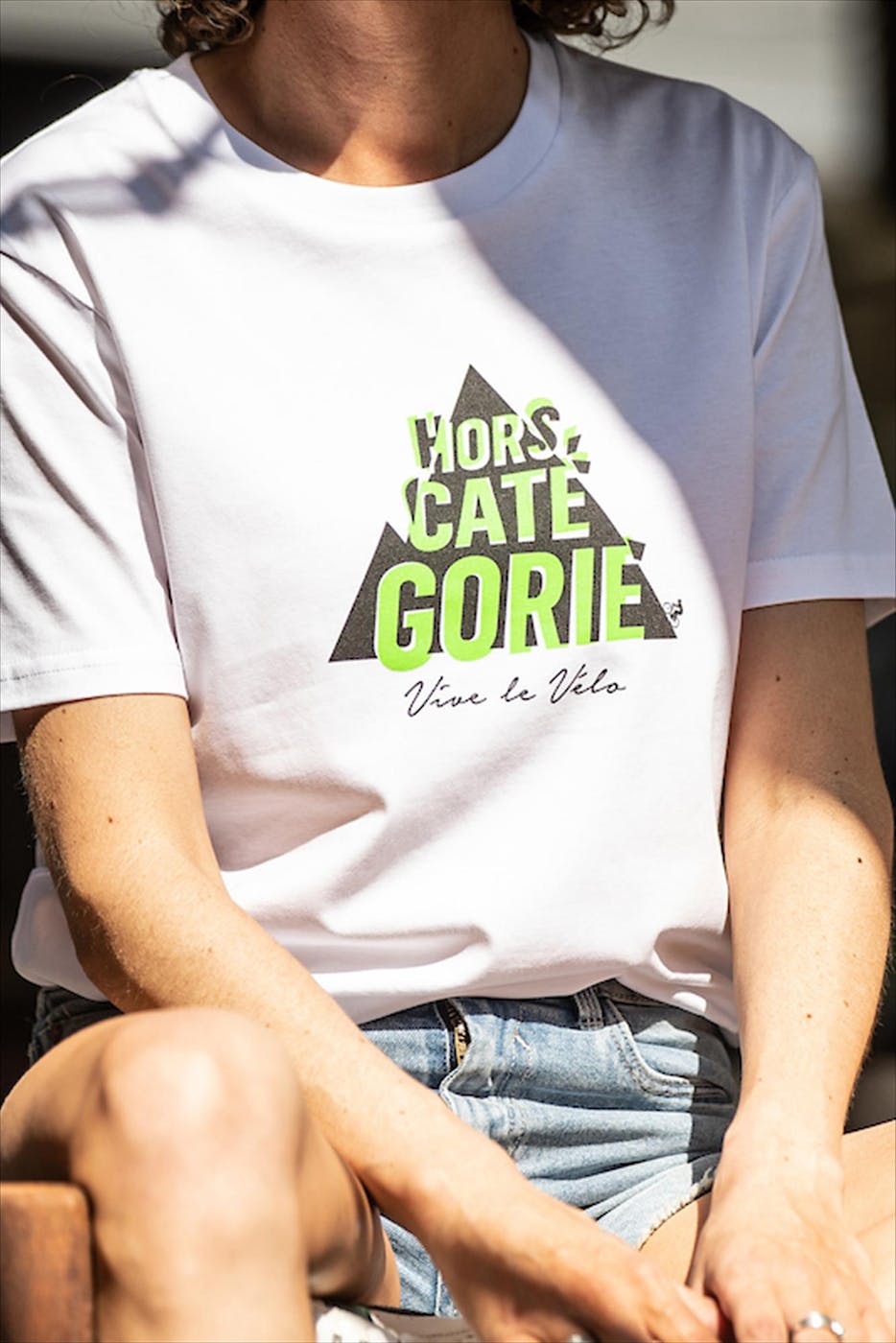 Vive le vélo - Witte 'Hors Catégorie' T-shirt