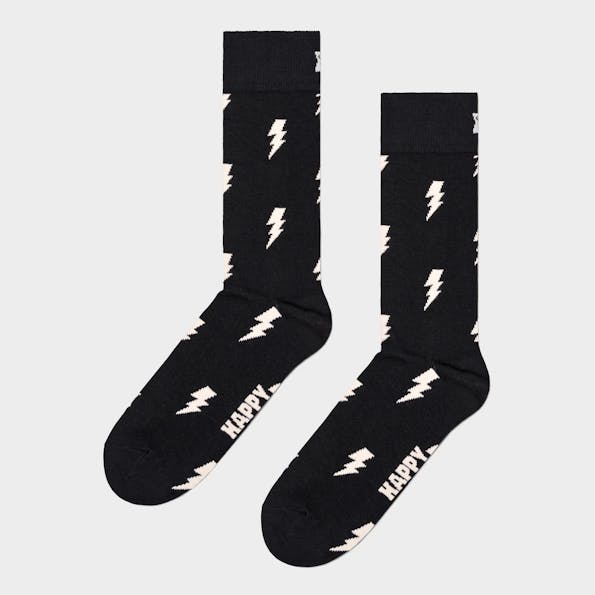 Happy Socks - Zwarte Flash sokken, maat: 41-46