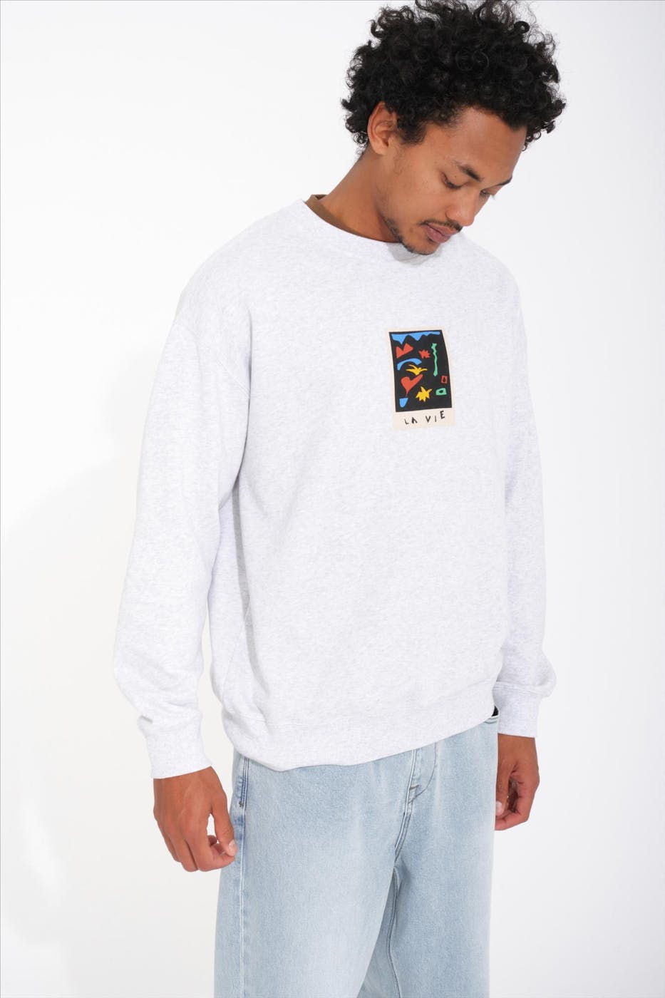 Volcom - Lichtgrijze Arthur Longo sweater