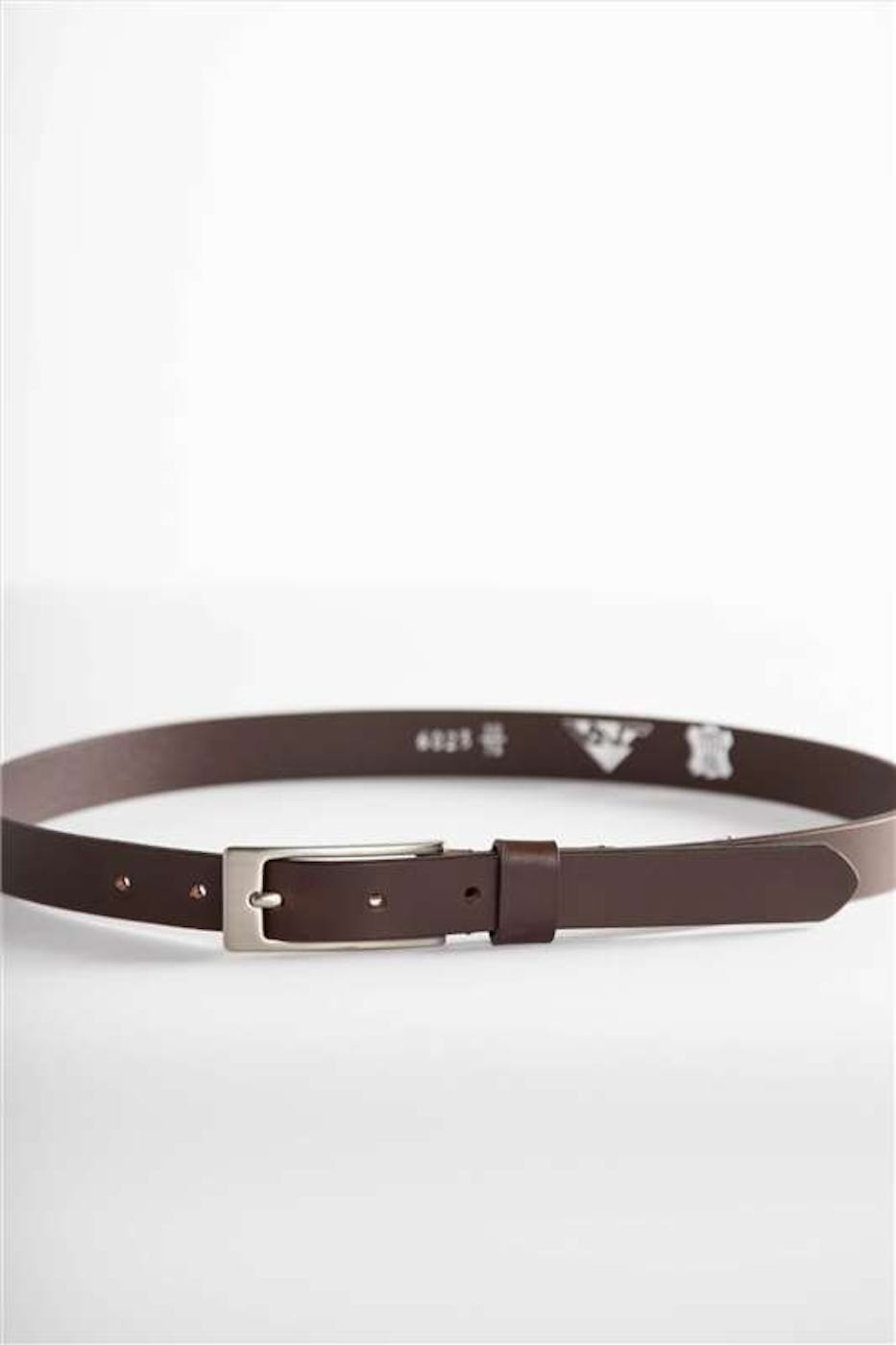 Vano - Donkerbruine fijne lederen riem