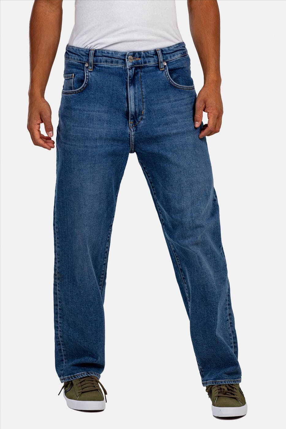 Reell - Blauwe Solid Retro Mid Blue jeans