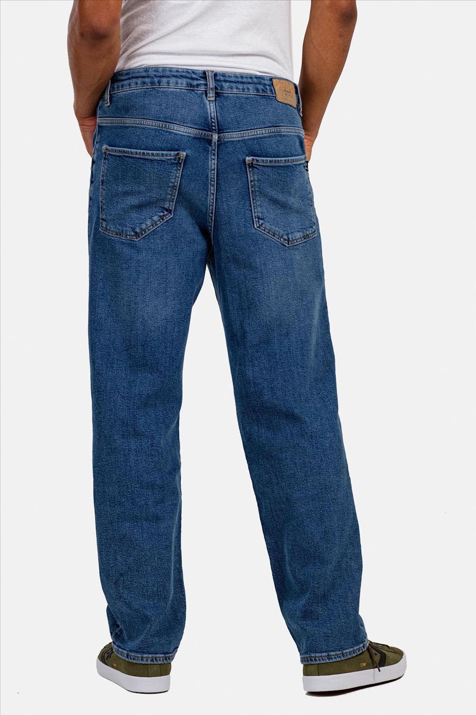 Reell - Blauwe Solid Retro Mid Blue jeans