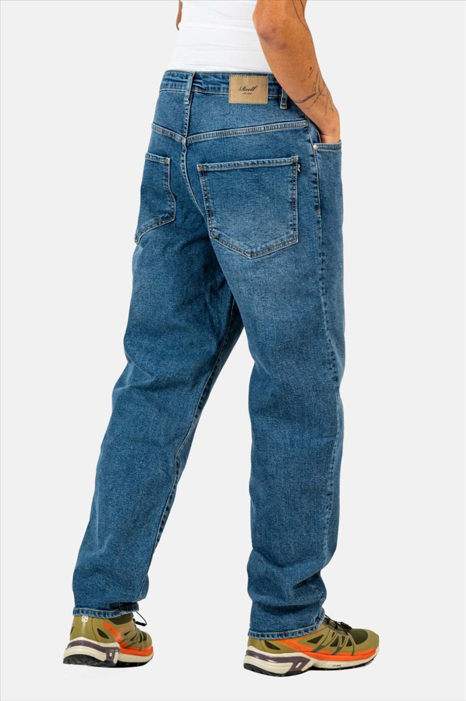Reell - Blauwe Solid Retro Mid Blue jeans