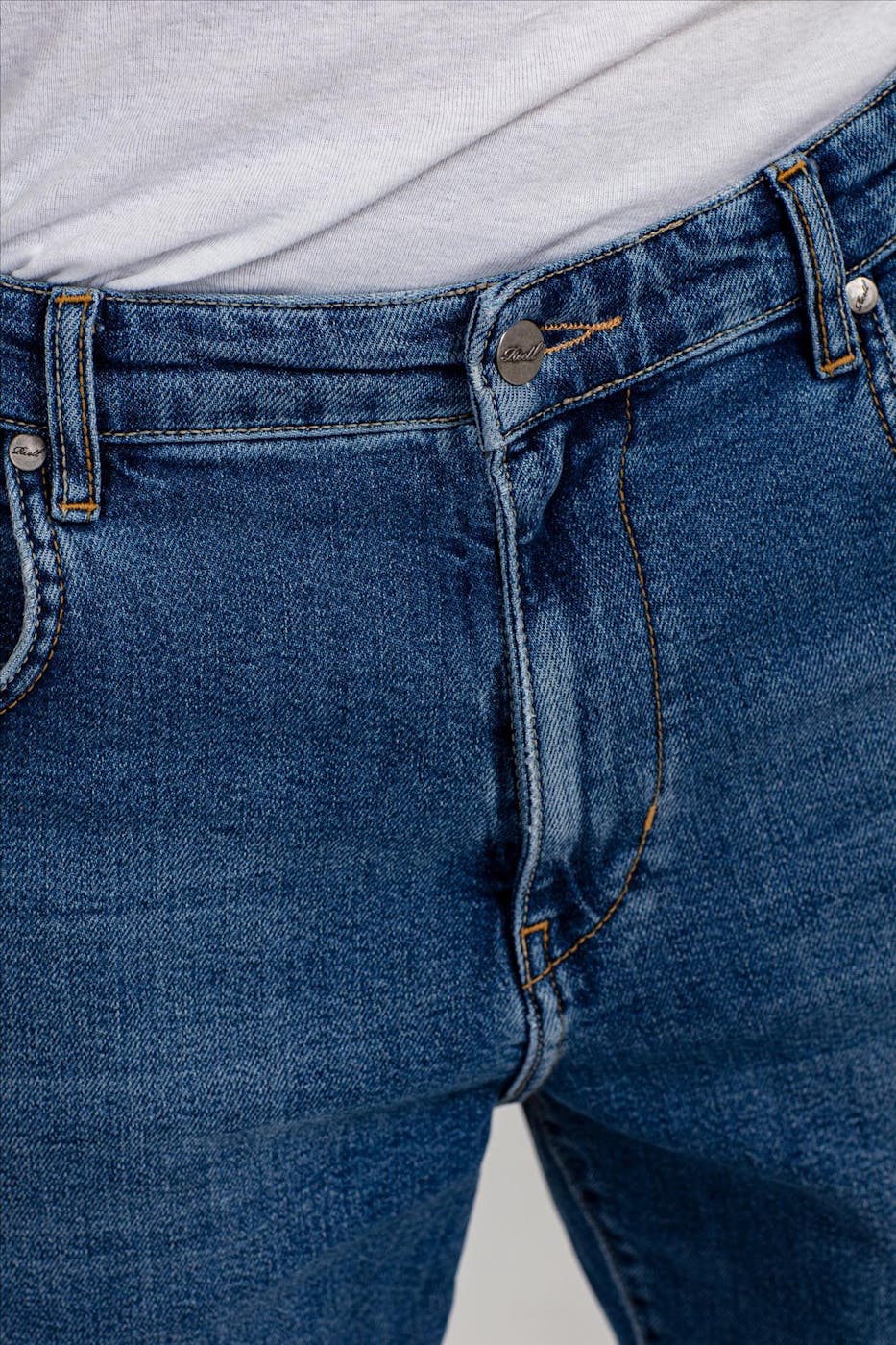 Reell - Blauwe Solid Retro Mid Blue jeans