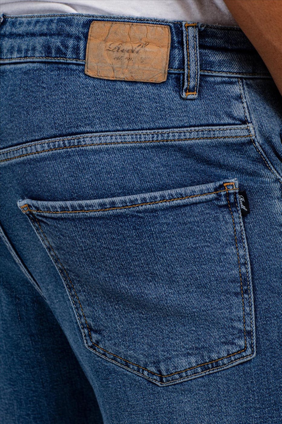 Reell - Blauwe Solid Retro Mid Blue jeans