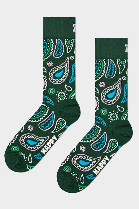Happy Socks - Groene Paisley sokken, maat: 36-40