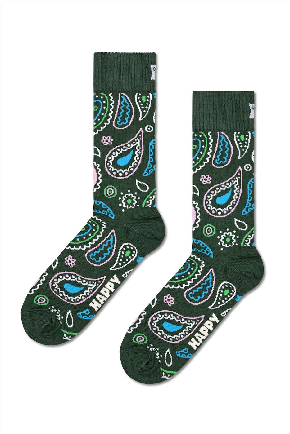 Happy Socks - Groene Paisley sokken, maat: 36-40