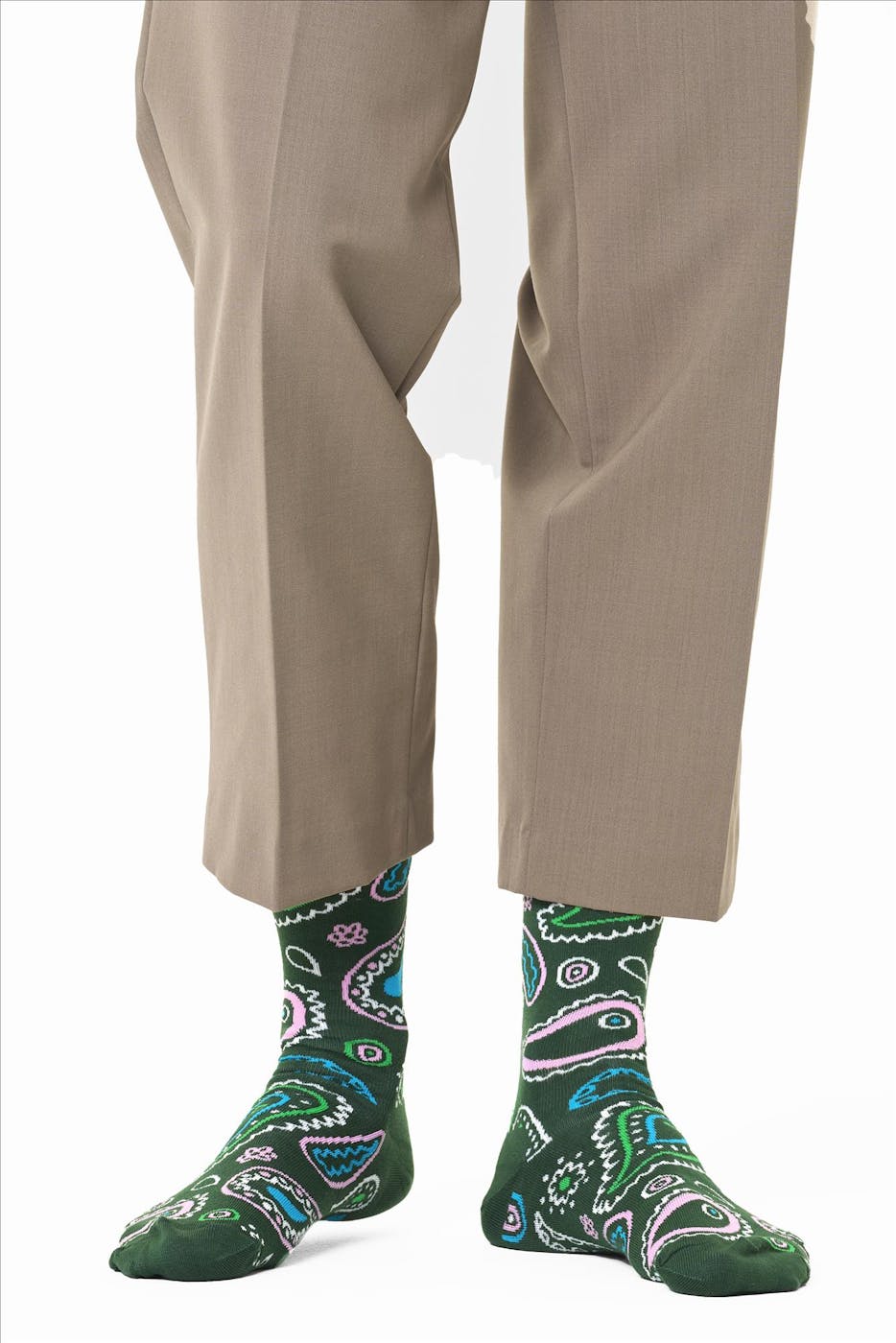 Happy Socks - Groene Paisley sokken, maat: 36-40