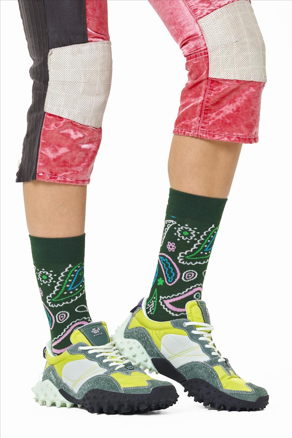 Happy Socks - Groene Paisley sokken, maat: 36-40