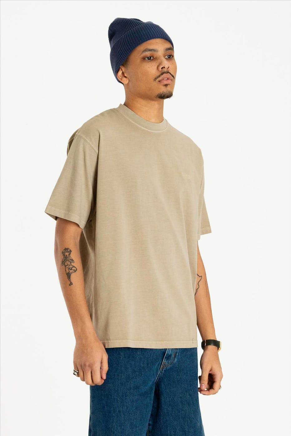 WOODBIRD - Lichtgroene Baine Washed T-shirt