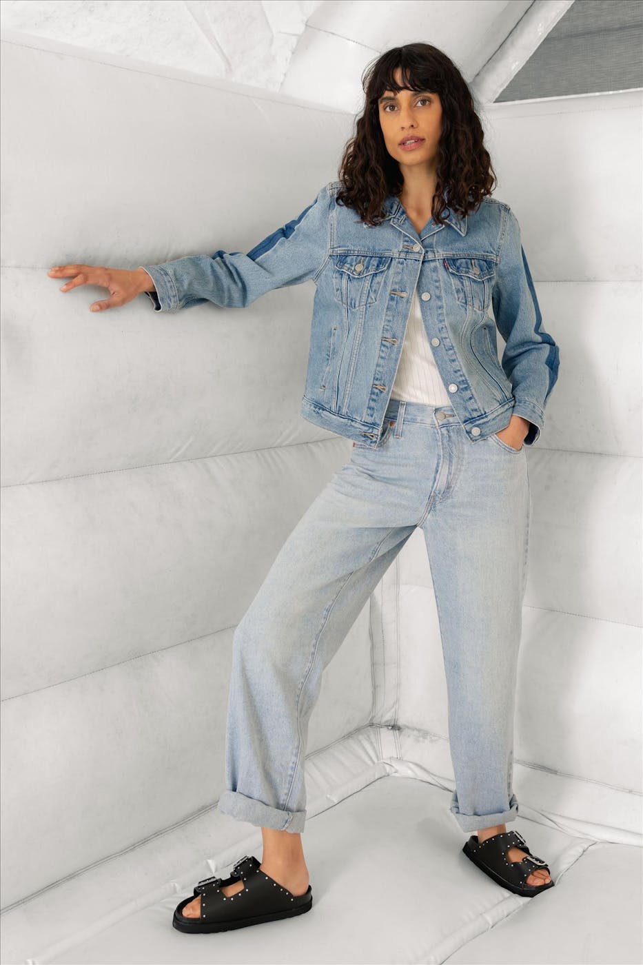 Levi's - Blauwe Original Stripe jeansjas