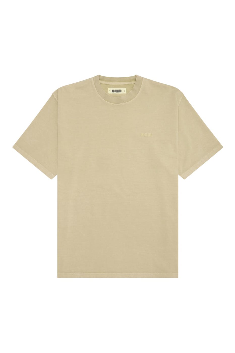 WOODBIRD - Lichtgroene Baine Washed T-shirt