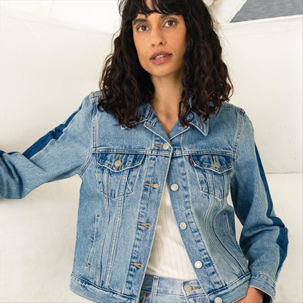 Levi's - Blauwe Original Stripe jeansjas
