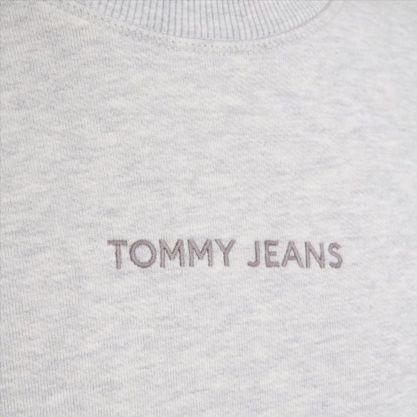 Tommy Jeans - Lichtgrijze Boxy New Classics sweater