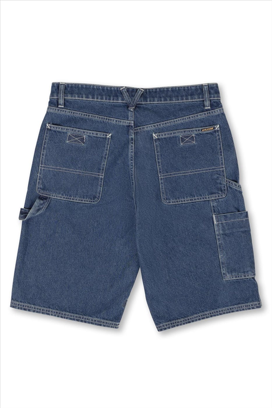 Volcom - Donkerblauwe Utility jeansshort