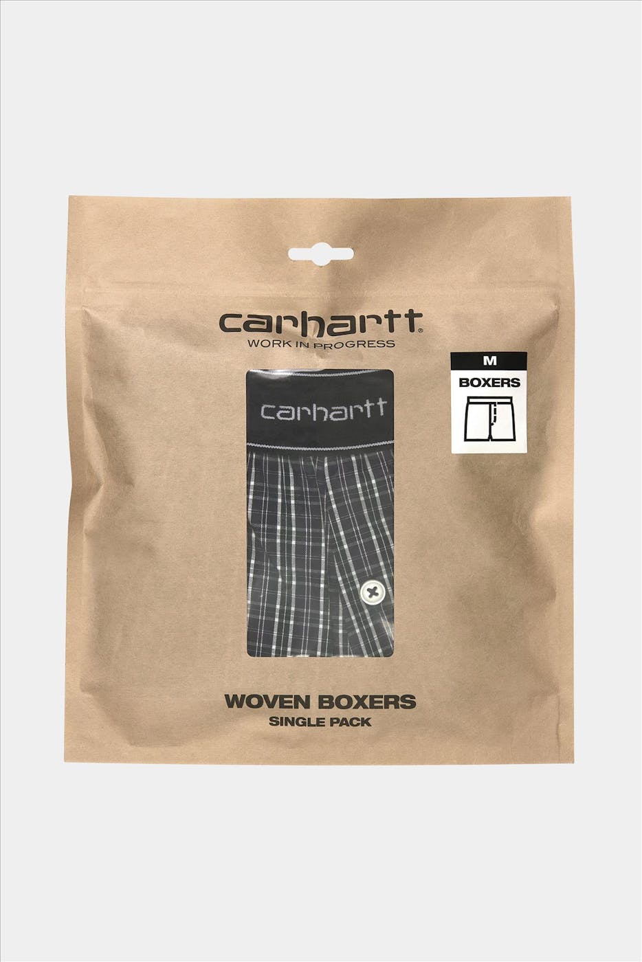 Carhartt WIP - Donkerblauwe Cotton Script boxershort