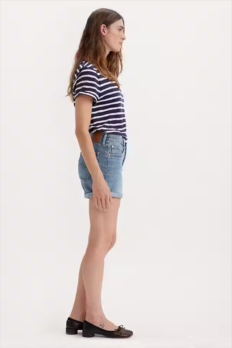 Levi's - Blauwe 501 Rolled jeansshort