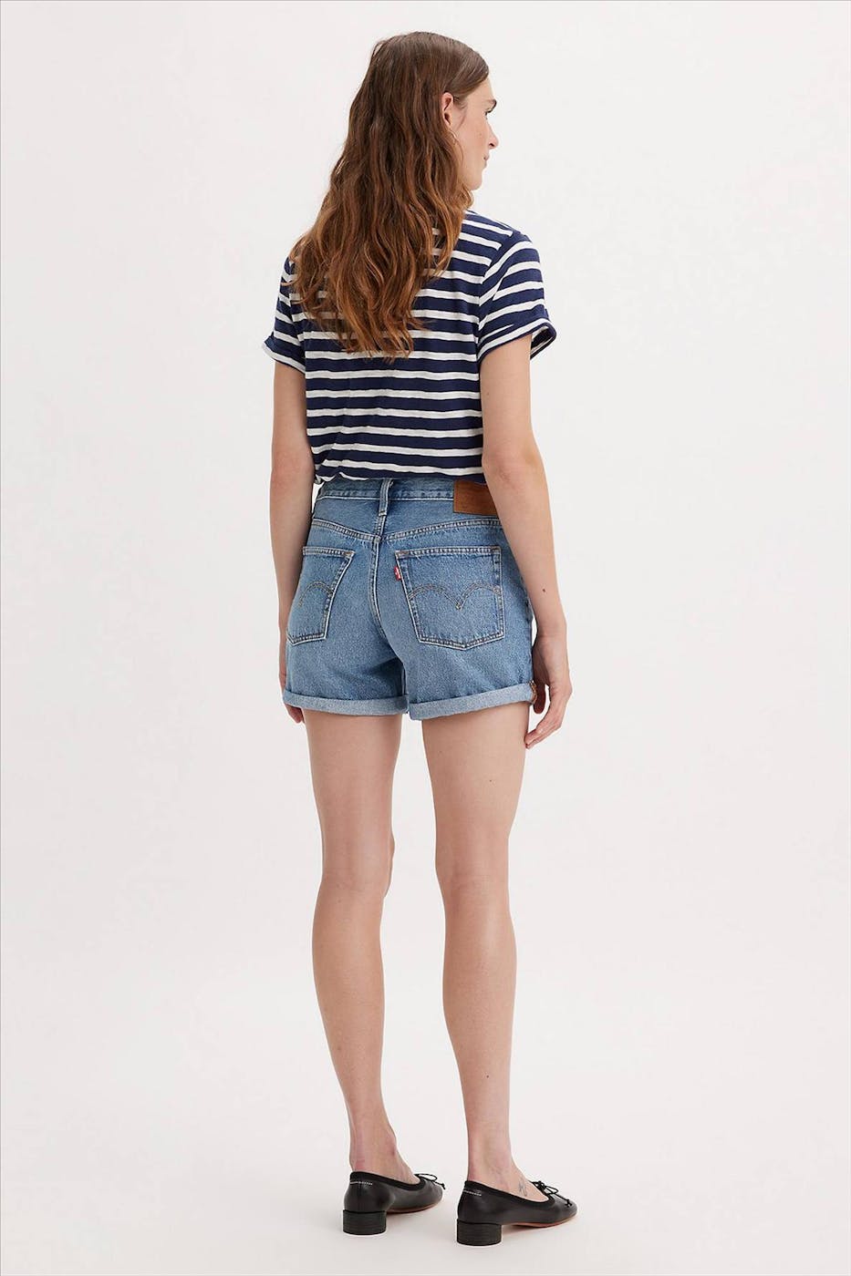 Levi's - Blauwe 501 Rolled jeansshort