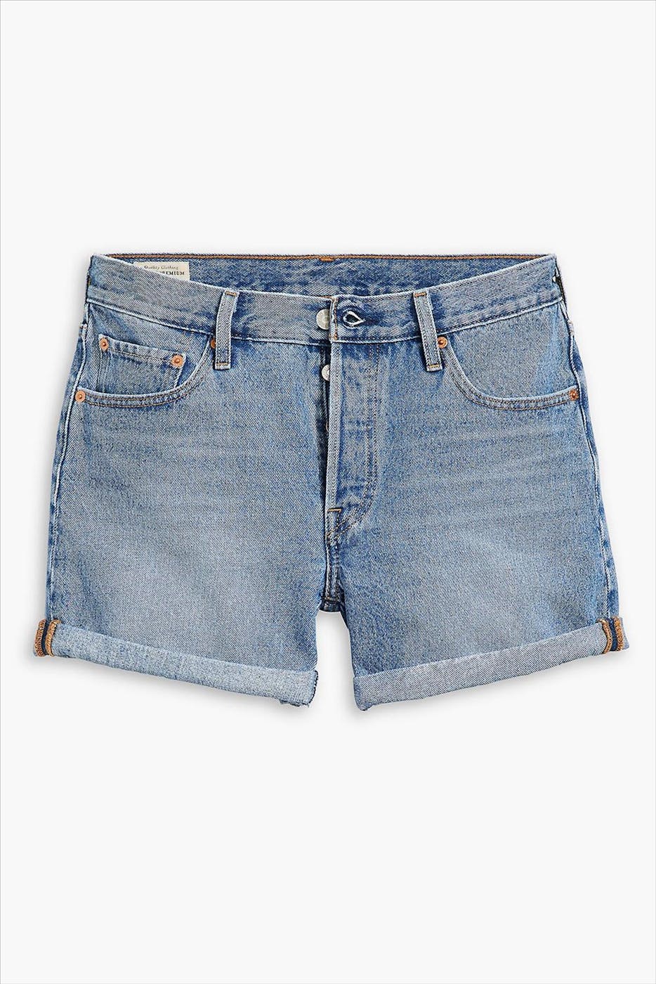 Levi's - Blauwe 501 Rolled jeansshort