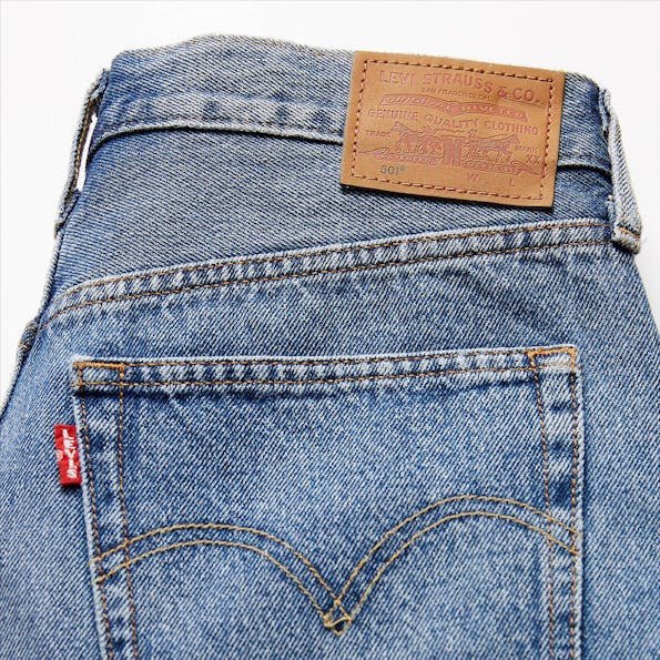 Levi's - Blauwe 501 Rolled jeansshort