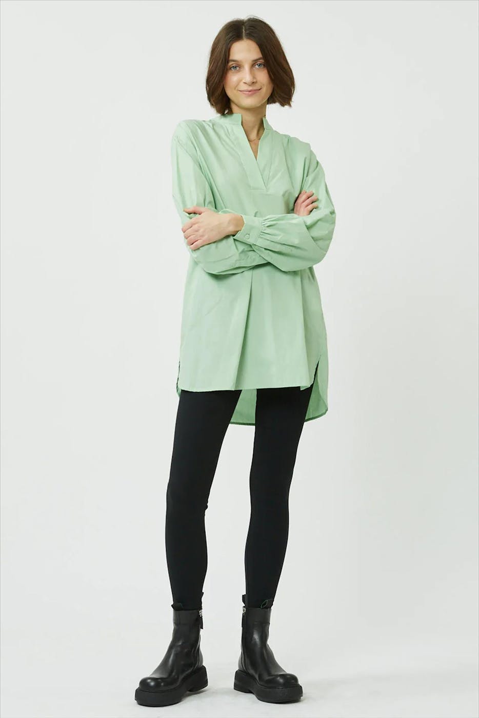 Minimum - Lichtgroene Bolella blouse