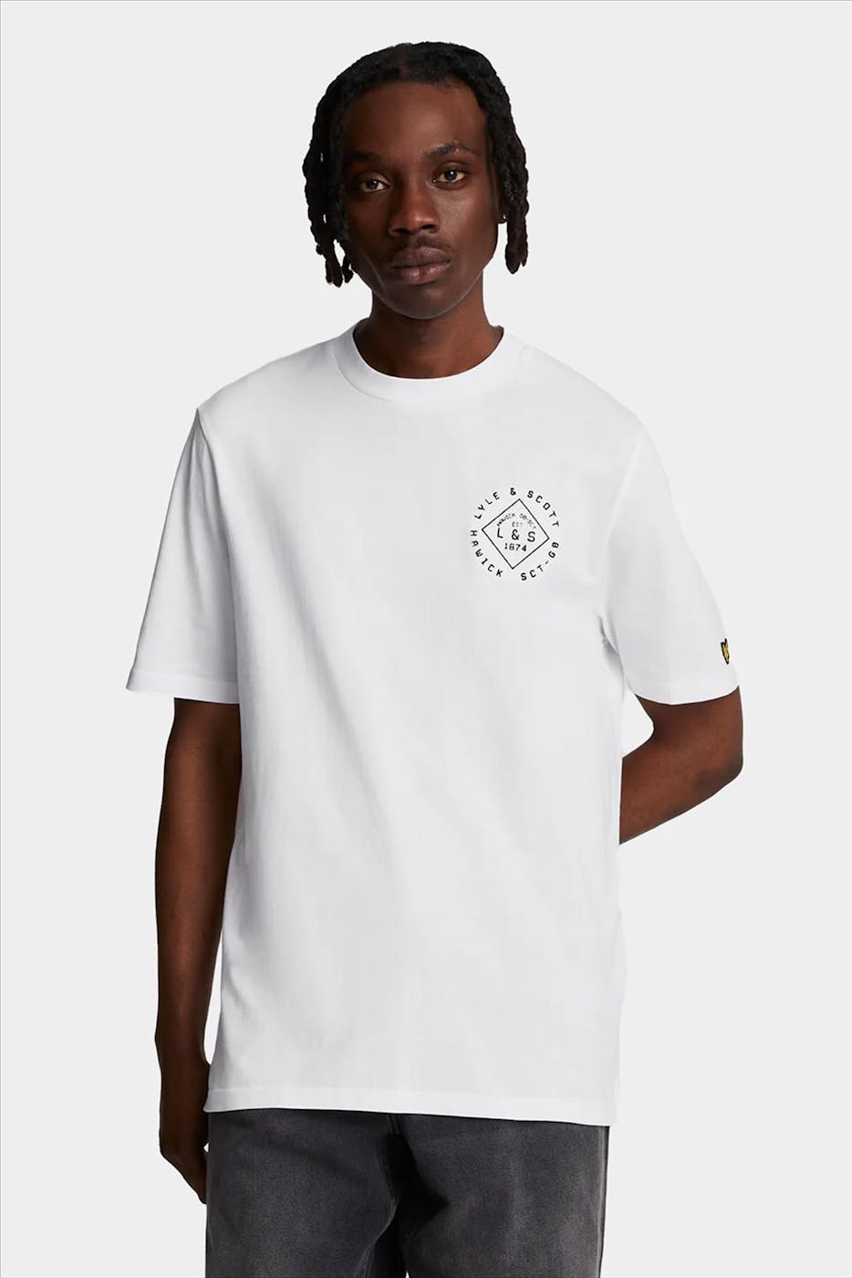 Lyle & Scott - Witte Stamp T-shirt
