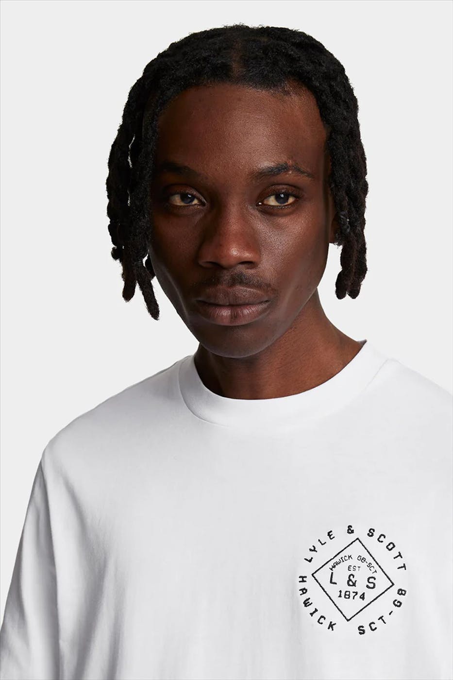 Lyle & Scott - Witte Stamp T-shirt