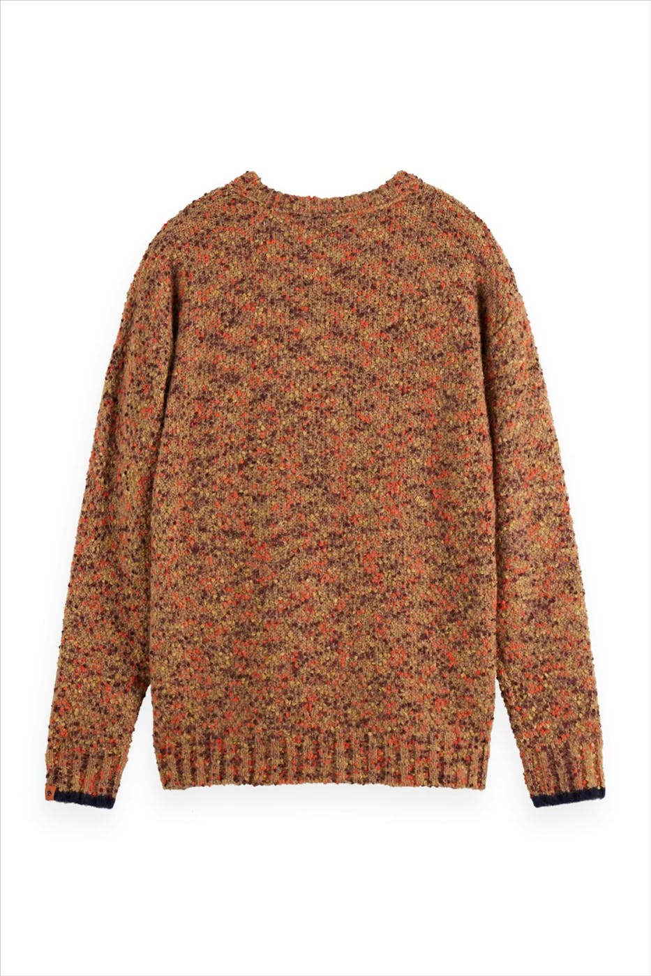 Scotch & Soda - Beige-Oranje Chunky trui