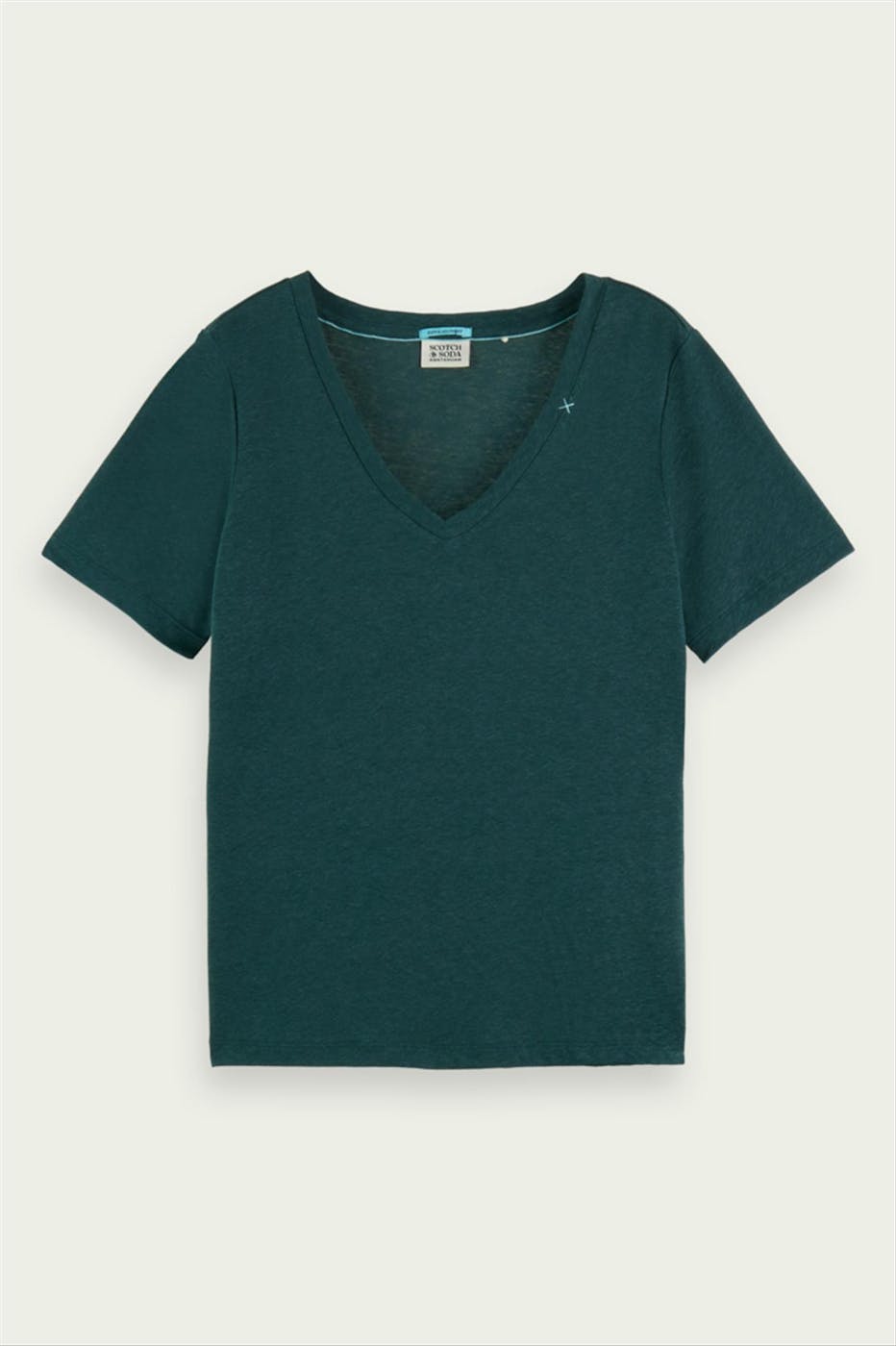 Scotch & Soda - Donkergroene Classic T-shirt
