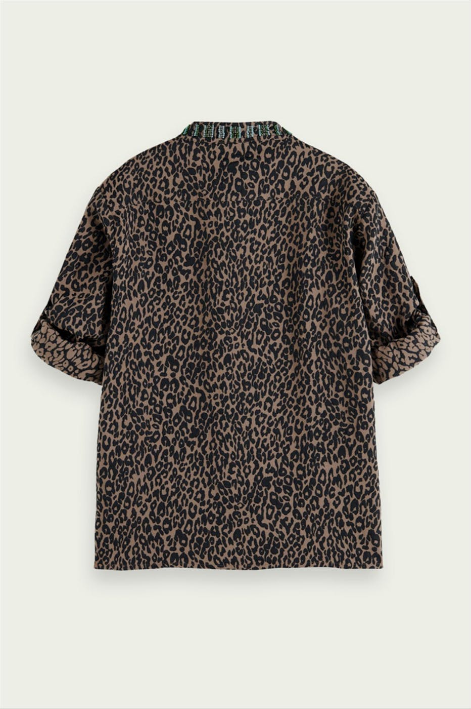 Scotch & Soda - Zwart-taupe Leopard blouse