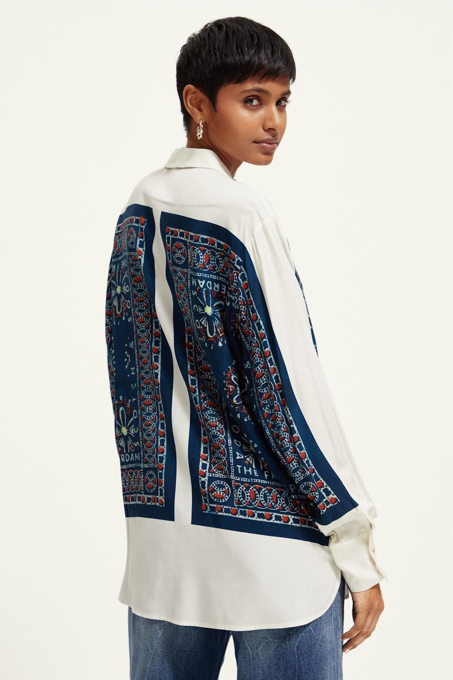 Scotch & Soda - Witte Bandana-print blouse