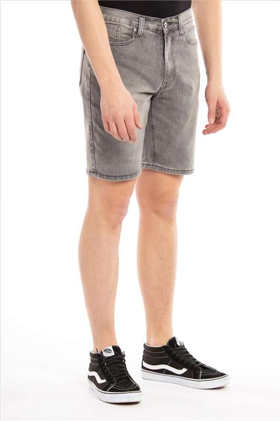 Iriedaily - Grijze jeans Slim Shot 3D. Short