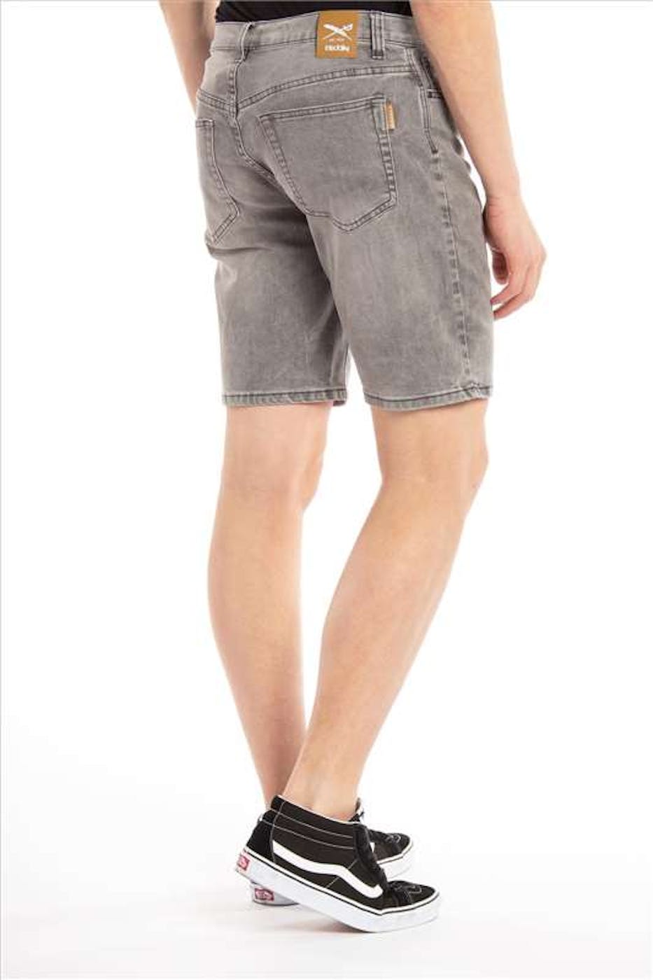 Iriedaily - Grijze jeans Slim Shot 3D. Short