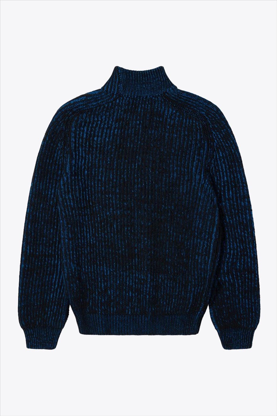 Edwin - Zwart-Blauwe Roni High Collar trui