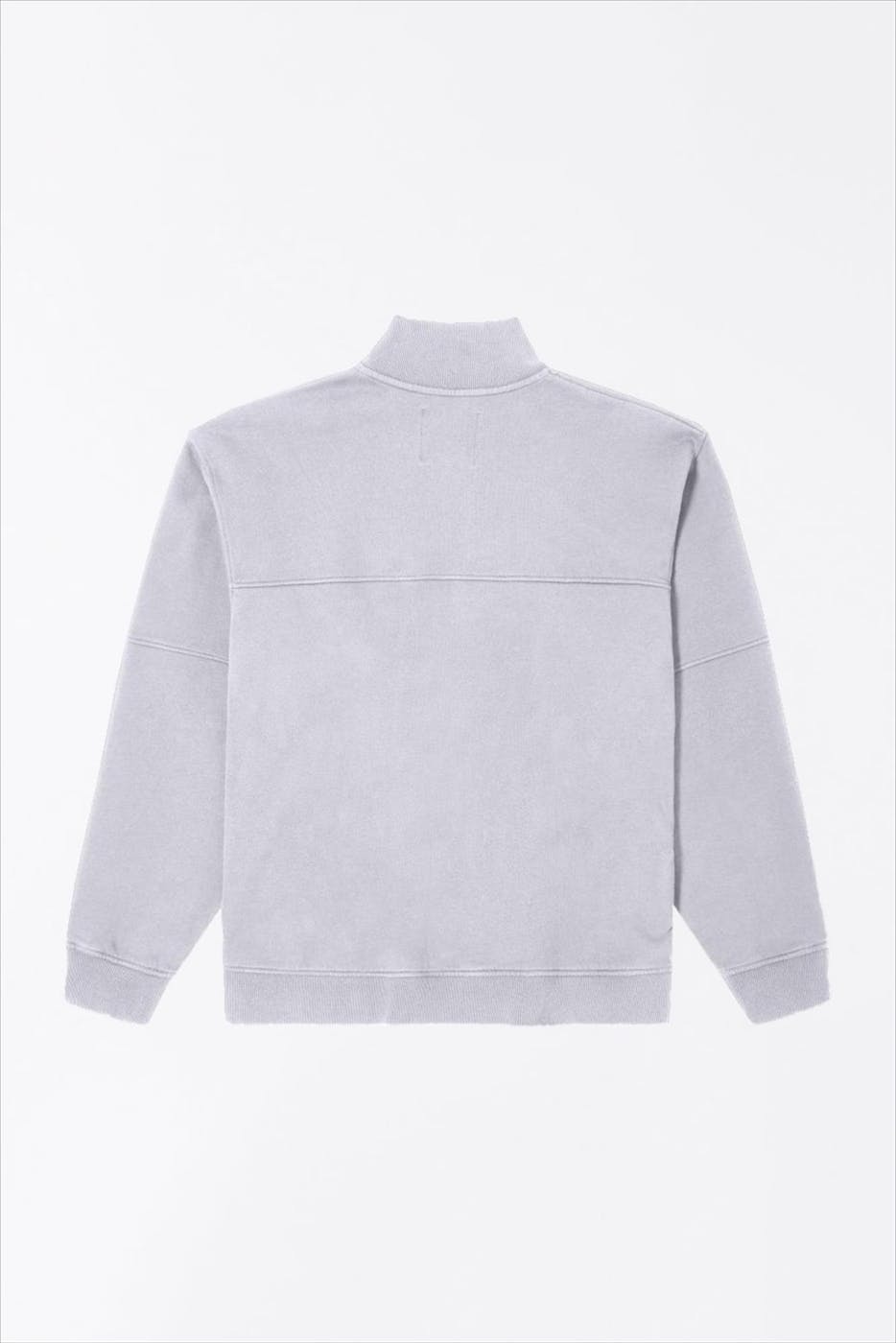 Edwin - Lichtgrijze Koji Half Zip sweater