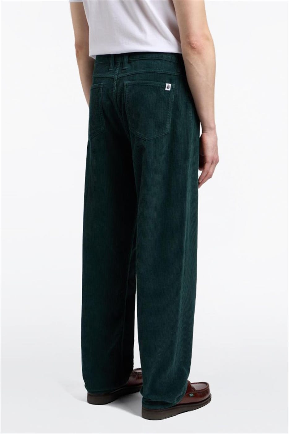 Edwin - Donkergroene Matrix loose straight broek