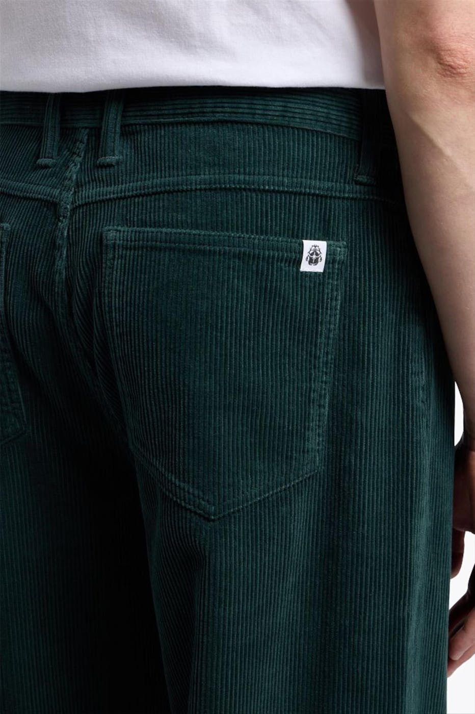 Edwin - Donkergroene Matrix loose straight broek