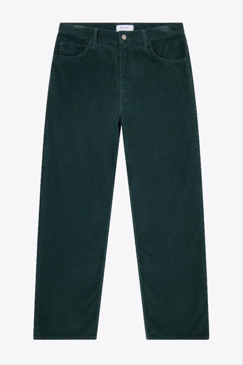 Edwin - Donkergroene Matrix loose straight broek