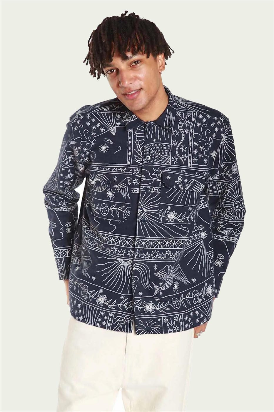 OLOW - Donkerblauwe Nightless hemd